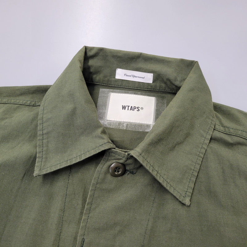 【中古品】【メンズ】 WTAPS ダブルタップス WVDT-SHM01 SHIRT.NYCO.RIPSTOP シャツ リップストップ ジャケット アウター 142-260725-kh-06-izu サイズ：03 カラー：カーキ 万代Net店
