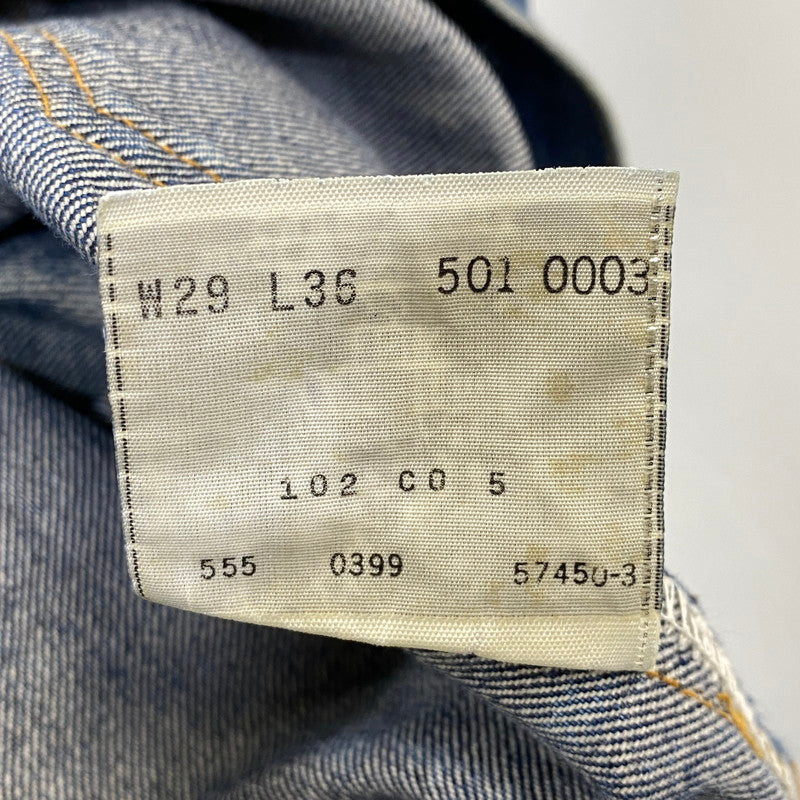 【現状渡し品】【メンズ】 LEVI'S リーバイス 501-0003 刻印555 99年製 USA製 セルビッチ 90’S 501XX DENIM PANTS デニム パンツ ボトムス ズボン 157-260730-cs-06-izu サイズ：W29 L36 カラー：インディゴ 万代Net店