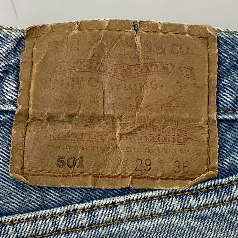 【中古品】【メンズ】 LEVI'S リーバイス 501-01 刻印552 USA製 USED LOOK ユーズド ルック 501 DENIM PANTS デニム パンツ ズボン ボトムス 157-260727-ya-03-izu サイズ：29 カラー：インディゴ 万代Net店