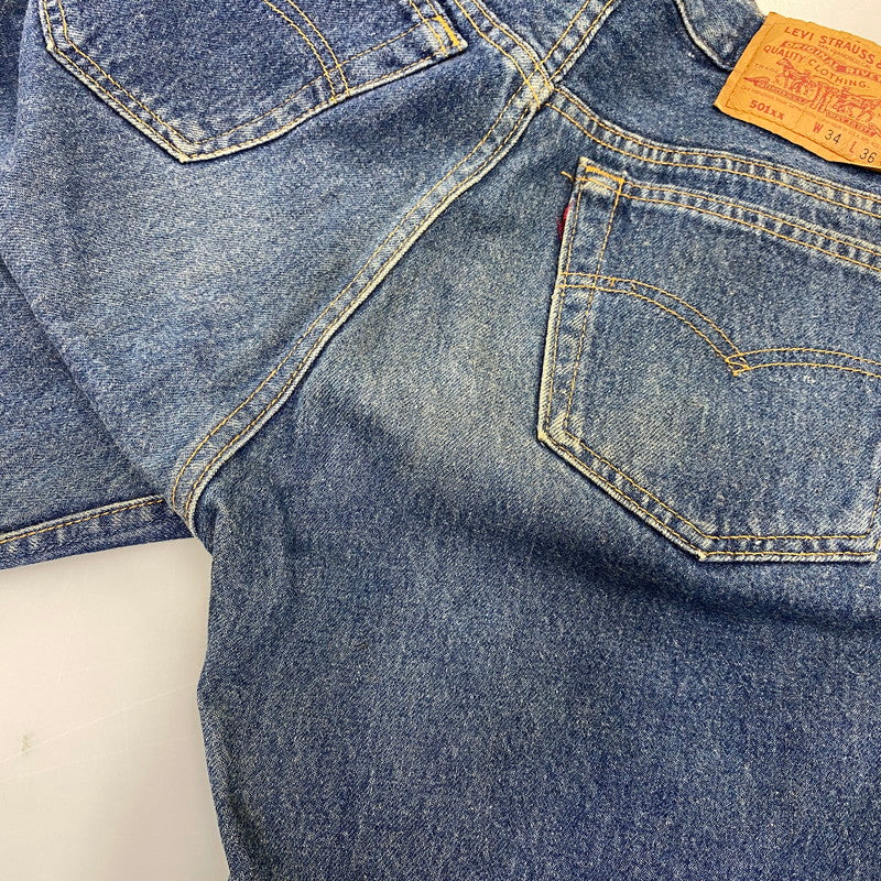【現状渡し品】【メンズ】 LEVI'S リーバイス 00501-0000 刻印524 93年製 USA製 90’S 501XX DENIM PANTS デニム パンツ ボトムス ズボン 157-260730-cs-07-izu サイズ：W34 L36 カラー：インディゴ 万代Net店
