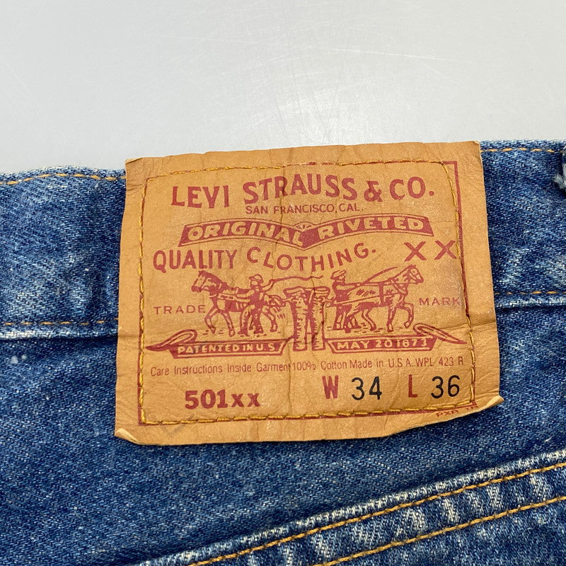 【現状渡し品】【メンズ】 LEVI'S リーバイス 00501-0000 刻印524 93年製 USA製 90’S 501XX DENIM PANTS デニム パンツ ボトムス ズボン 157-260730-cs-07-izu サイズ：W34 L36 カラー：インディゴ 万代Net店