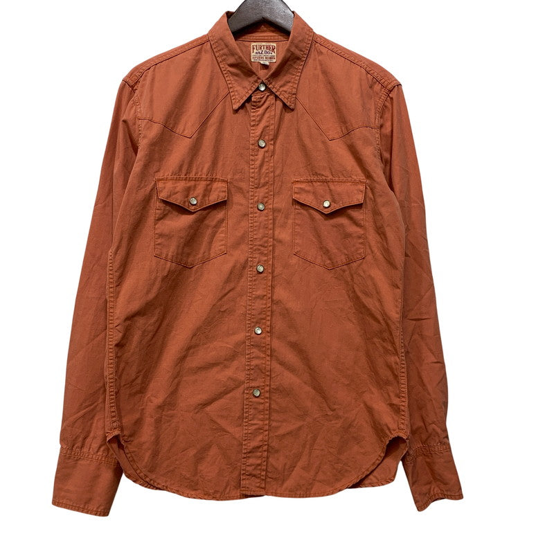 【中古品】【メンズ】 FREEWHEELERS フリーホイーラーズ FURTHER MAZ 804 WESTERN SHIRT ウエスタンシャツ 長袖 トップス 145-260728-ay-16-izu サイズ：16 カラー：オレンジ系 万代Net店