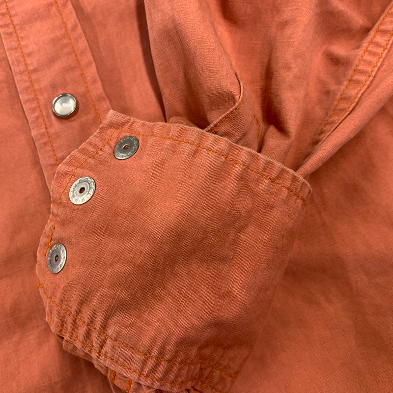 【中古品】【メンズ】 FREEWHEELERS フリーホイーラーズ FURTHER MAZ 804 WESTERN SHIRT ウエスタンシャツ 長袖 トップス 145-260728-ay-16-izu サイズ：16 カラー：オレンジ系 万代Net店