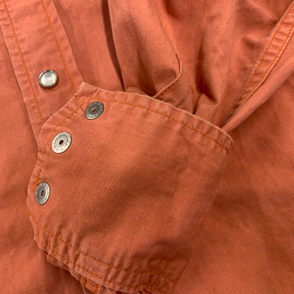 【中古品】【メンズ】 FREEWHEELERS フリーホイーラーズ FURTHER MAZ 804 WESTERN SHIRT ウエスタンシャツ 長袖 トップス 145-260728-ay-16-izu サイズ：16 カラー：オレンジ系 万代Net店