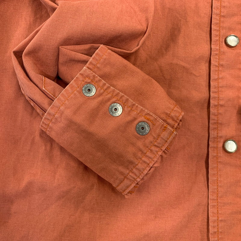 【中古品】【メンズ】 FREEWHEELERS フリーホイーラーズ FURTHER MAZ 804 WESTERN SHIRT ウエスタンシャツ 長袖 トップス 145-260728-ay-16-izu サイズ：16 カラー：オレンジ系 万代Net店
