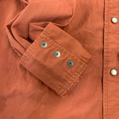 【中古品】【メンズ】 FREEWHEELERS フリーホイーラーズ FURTHER MAZ 804 WESTERN SHIRT ウエスタンシャツ 長袖 トップス 145-260728-ay-16-izu サイズ：16 カラー：オレンジ系 万代Net店
