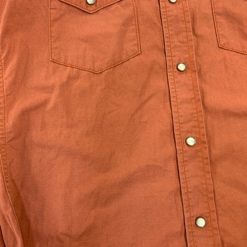 【中古品】【メンズ】 FREEWHEELERS フリーホイーラーズ FURTHER MAZ 804 WESTERN SHIRT ウエスタンシャツ 長袖 トップス 145-260728-ay-16-izu サイズ：16 カラー：オレンジ系 万代Net店