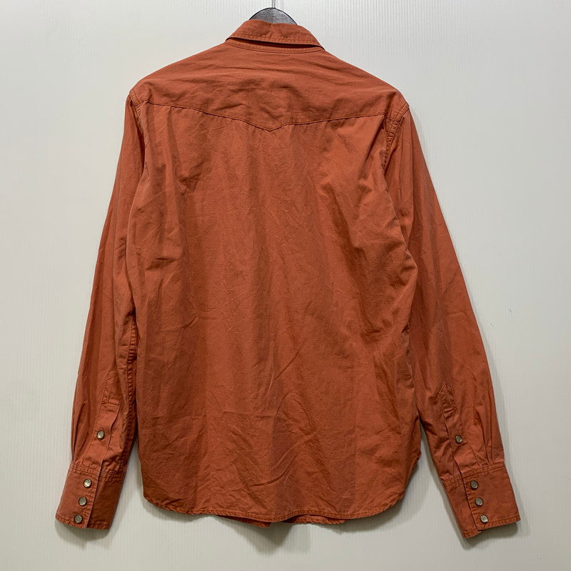 【中古品】【メンズ】 FREEWHEELERS フリーホイーラーズ FURTHER MAZ 804 WESTERN SHIRT ウエスタンシャツ 長袖 トップス 145-260728-ay-16-izu サイズ：16 カラー：オレンジ系 万代Net店