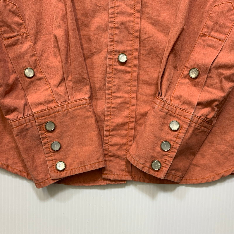 【中古品】【メンズ】 FREEWHEELERS フリーホイーラーズ FURTHER MAZ 804 WESTERN SHIRT ウエスタンシャツ 長袖 トップス 145-260728-ay-16-izu サイズ：16 カラー：オレンジ系 万代Net店