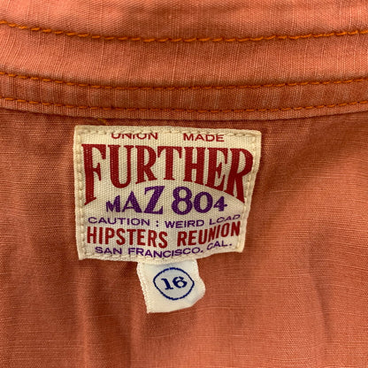 【中古品】【メンズ】 FREEWHEELERS フリーホイーラーズ FURTHER MAZ 804 WESTERN SHIRT ウエスタンシャツ 長袖 トップス 145-260728-ay-16-izu サイズ：16 カラー：オレンジ系 万代Net店