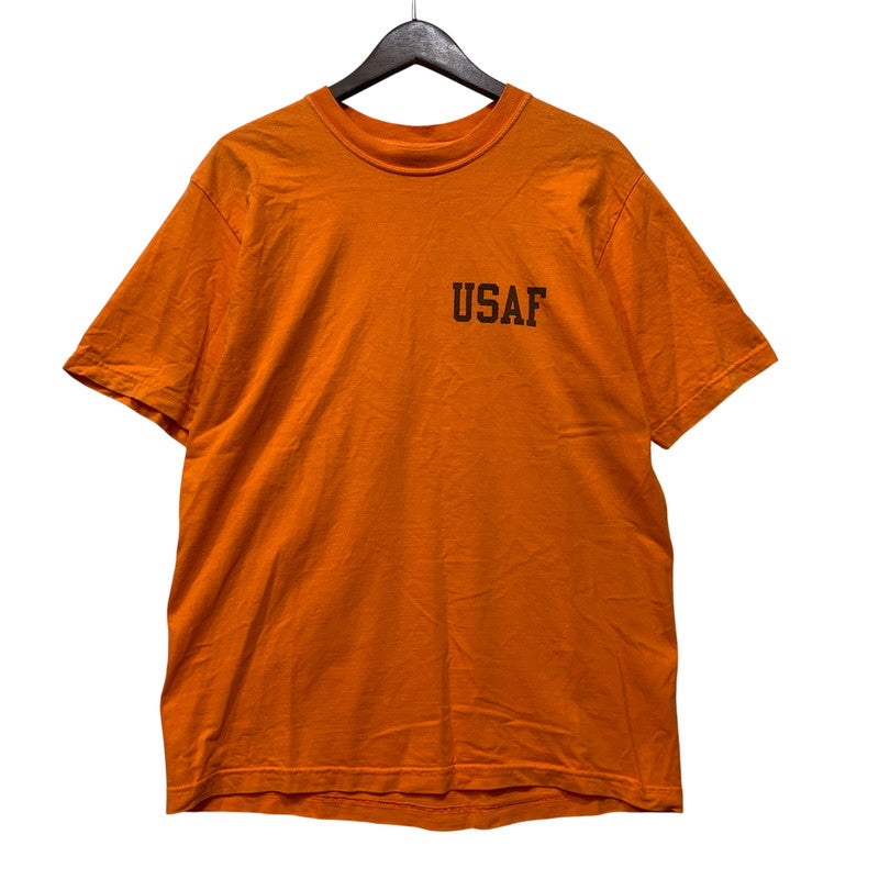 【中古品】【メンズ】 BUZZ RICKSON'S バズリクソンズ USA製 USAF PRINT TEE プリント Tシャツ トップス 半袖 145-260730-cs-22-izu サイズ：M カラー：オレンジ 万代Net店