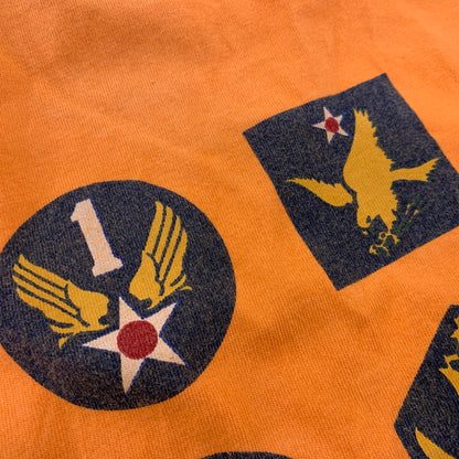 【中古品】【メンズ】 BUZZ RICKSON'S バズリクソンズ USA製 USAF PRINT TEE プリント Tシャツ トップス 半袖 145-260730-cs-22-izu サイズ：M カラー：オレンジ 万代Net店