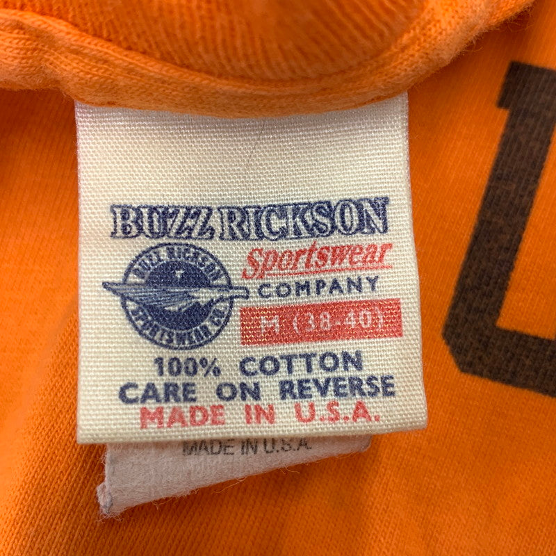 【中古品】【メンズ】 BUZZ RICKSON'S バズリクソンズ USA製 USAF PRINT TEE プリント Tシャツ トップス 半袖 145-260730-cs-22-izu サイズ：M カラー：オレンジ 万代Net店