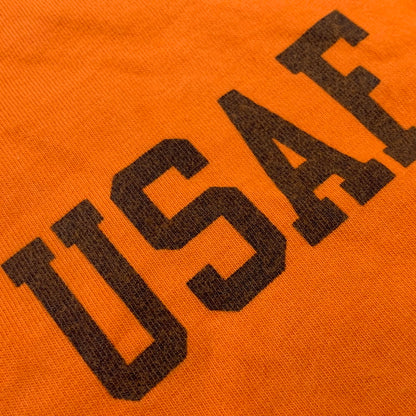 【中古品】【メンズ】 BUZZ RICKSON'S バズリクソンズ USA製 USAF PRINT TEE プリント Tシャツ トップス 半袖 145-260730-cs-22-izu サイズ：M カラー：オレンジ 万代Net店