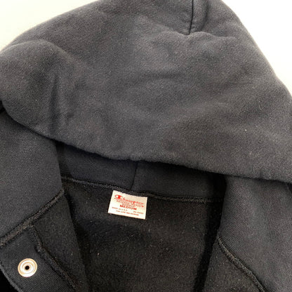 【中古品】【メンズ】 CHAMPION チャンピオン USA製 赤単色タグ復刻 REVERSE WEAVE SNAP HOODED SWEAT SHIRT リバースウィーブ スナップ フーデッド スウェット シャツ パーカー 148-260728-kh-01-izu サイズ：M カラー：ブラック 万代Net店