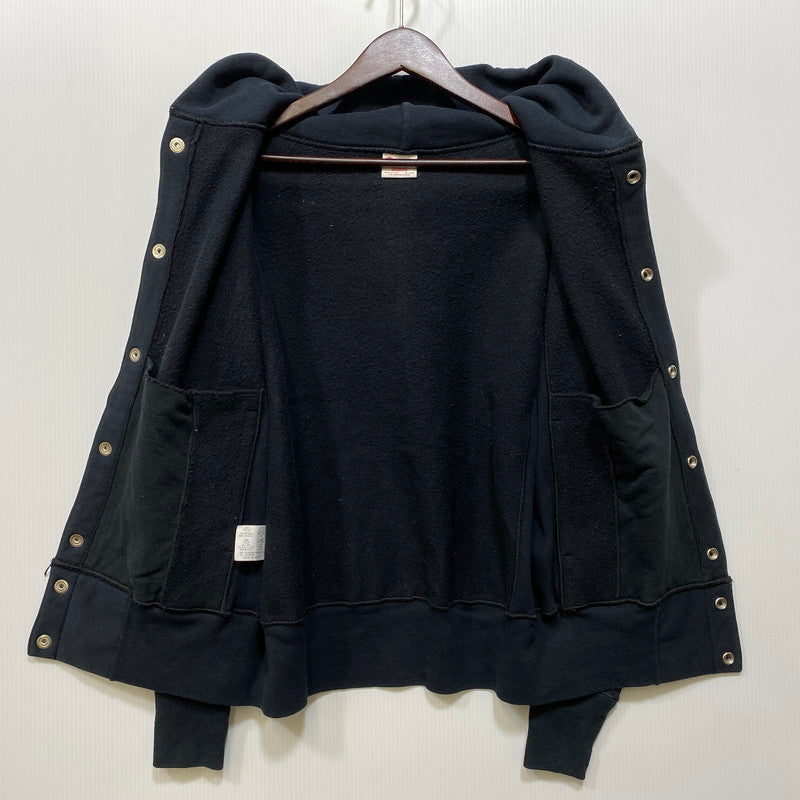 【中古品】【メンズ】 CHAMPION チャンピオン USA製 赤単色タグ復刻 REVERSE WEAVE SNAP HOODED SWEAT SHIRT リバースウィーブ スナップ フーデッド スウェット シャツ パーカー 148-260728-kh-01-izu サイズ：M カラー：ブラック 万代Net店