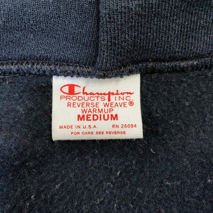 【中古品】【メンズ】 CHAMPION チャンピオン USA製 赤単色タグ復刻 REVERSE WEAVE SNAP HOODED SWEAT SHIRT リバースウィーブ スナップ フーデッド スウェット シャツ パーカー 148-260728-kh-01-izu サイズ：M カラー：ブラック 万代Net店