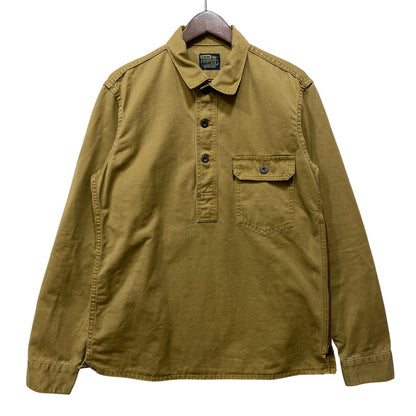 【中古品】【メンズ】 DENIME ドゥニーム HALF BUTTON MILITARY SHIRT ハーフ ボタン ミリタリー シャツ トップス 145-260728-kh-02-izu サイズ：14 カラー：ベージュ系 万代Net店