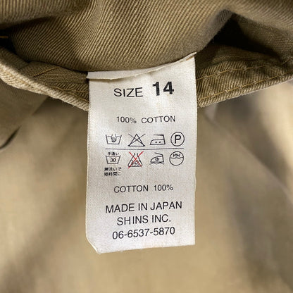 【中古品】【メンズ】 DENIME ドゥニーム HALF BUTTON MILITARY SHIRT ハーフ ボタン ミリタリー シャツ トップス 145-260728-kh-02-izu サイズ：14 カラー：ベージュ系 万代Net店