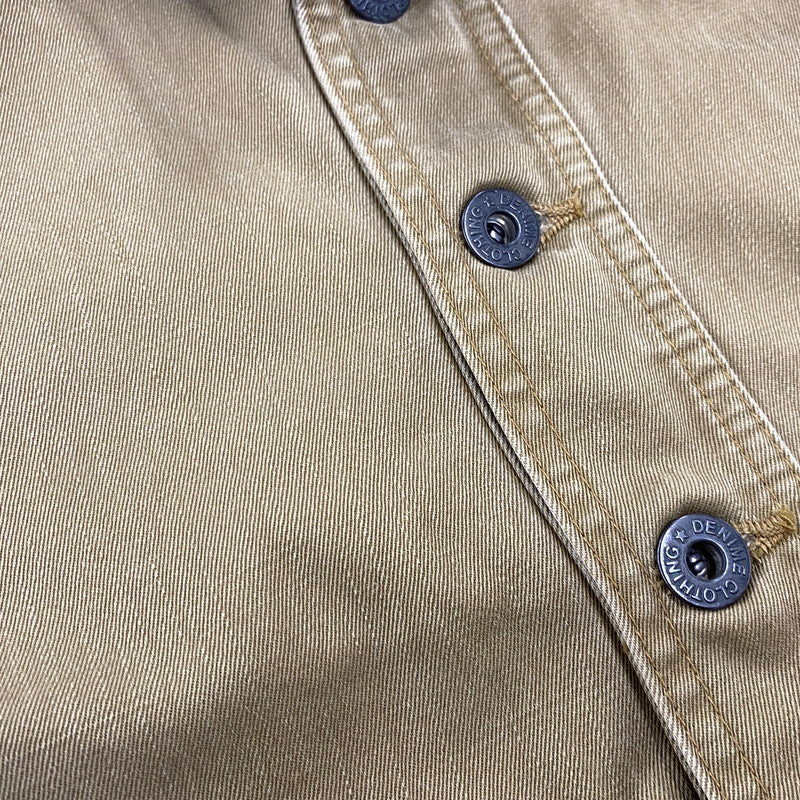 【中古品】【メンズ】 DENIME ドゥニーム HALF BUTTON MILITARY SHIRT ハーフ ボタン ミリタリー シャツ トップス 145-260728-kh-02-izu サイズ：14 カラー：ベージュ系 万代Net店