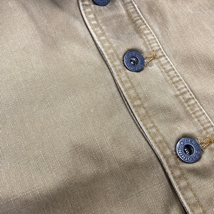 【中古品】【メンズ】 DENIME ドゥニーム HALF BUTTON MILITARY SHIRT ハーフ ボタン ミリタリー シャツ トップス 145-260728-kh-02-izu サイズ：14 カラー：ベージュ系 万代Net店
