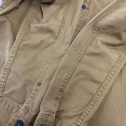 【中古品】【メンズ】 DENIME ドゥニーム HALF BUTTON MILITARY SHIRT ハーフ ボタン ミリタリー シャツ トップス 145-260728-kh-02-izu サイズ：14 カラー：ベージュ系 万代Net店