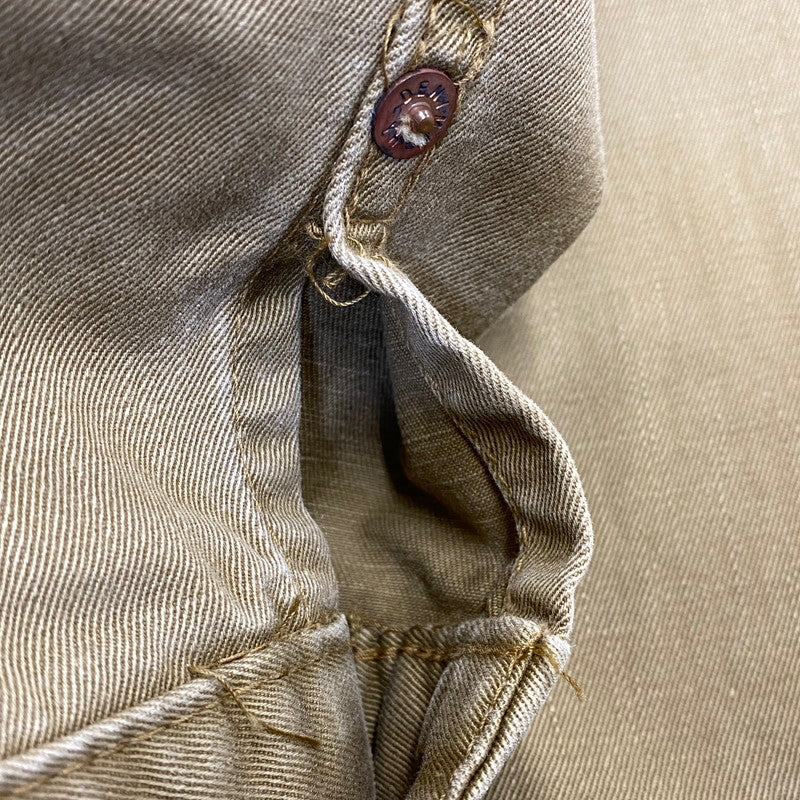 【中古品】【メンズ】 DENIME ドゥニーム HALF BUTTON MILITARY SHIRT ハーフ ボタン ミリタリー シャツ トップス 145-260728-kh-02-izu サイズ：14 カラー：ベージュ系 万代Net店