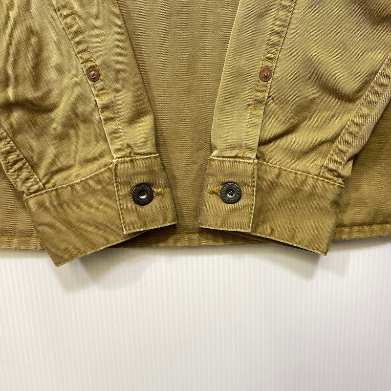 【中古品】【メンズ】 DENIME ドゥニーム HALF BUTTON MILITARY SHIRT ハーフ ボタン ミリタリー シャツ トップス 145-260728-kh-02-izu サイズ：14 カラー：ベージュ系 万代Net店