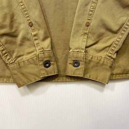 【中古品】【メンズ】 DENIME ドゥニーム HALF BUTTON MILITARY SHIRT ハーフ ボタン ミリタリー シャツ トップス 145-260728-kh-02-izu サイズ：14 カラー：ベージュ系 万代Net店
