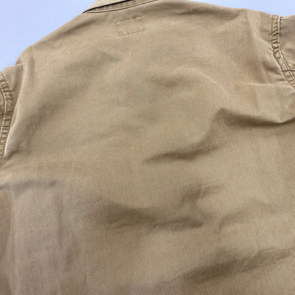 【中古品】【メンズ】 DENIME ドゥニーム HALF BUTTON MILITARY SHIRT ハーフ ボタン ミリタリー シャツ トップス 145-260728-kh-02-izu サイズ：14 カラー：ベージュ系 万代Net店