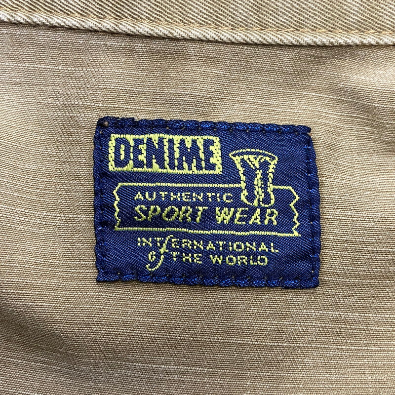 【中古品】【メンズ】 DENIME ドゥニーム HALF BUTTON MILITARY SHIRT ハーフ ボタン ミリタリー シャツ トップス 145-260728-kh-02-izu サイズ：14 カラー：ベージュ系 万代Net店