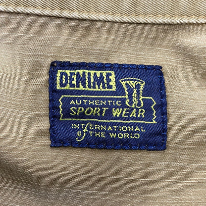 【中古品】【メンズ】 DENIME ドゥニーム HALF BUTTON MILITARY SHIRT ハーフ ボタン ミリタリー シャツ トップス 145-260728-kh-02-izu サイズ：14 カラー：ベージュ系 万代Net店