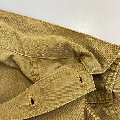 【中古品】【メンズ】 DENIME ドゥニーム HALF BUTTON MILITARY SHIRT ハーフ ボタン ミリタリー シャツ トップス 145-260728-kh-02-izu サイズ：14 カラー：ベージュ系 万代Net店
