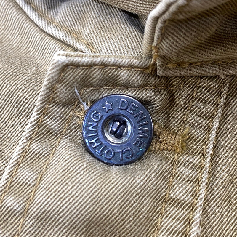 【中古品】【メンズ】 DENIME ドゥニーム HALF BUTTON MILITARY SHIRT ハーフ ボタン ミリタリー シャツ トップス 145-260728-kh-02-izu サイズ：14 カラー：ベージュ系 万代Net店
