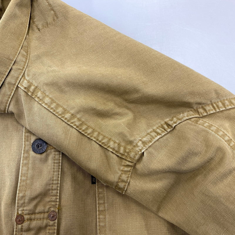 【中古品】【メンズ】 DENIME ドゥニーム HALF BUTTON MILITARY SHIRT ハーフ ボタン ミリタリー シャツ トップス 145-260728-kh-02-izu サイズ：14 カラー：ベージュ系 万代Net店