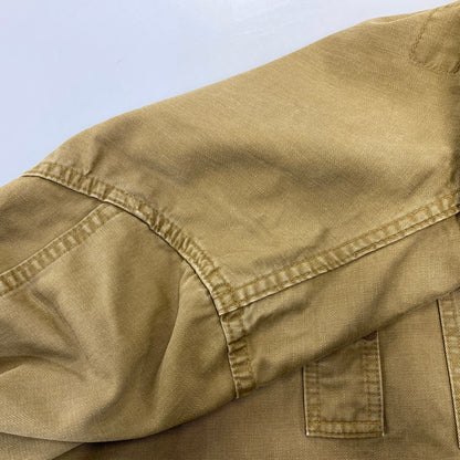 【中古品】【メンズ】 DENIME ドゥニーム HALF BUTTON MILITARY SHIRT ハーフ ボタン ミリタリー シャツ トップス 145-260728-kh-02-izu サイズ：14 カラー：ベージュ系 万代Net店