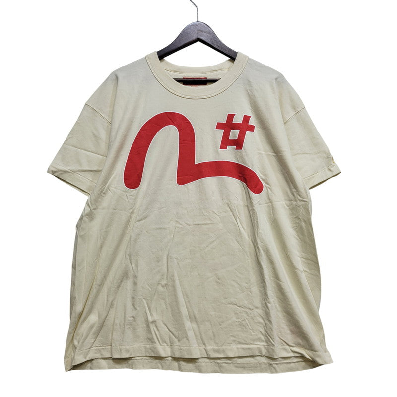 【中古品】【メンズ】 YAMANE ヤマネ 歌舞伎&恵美寿 PRINT S S TEE プリント ショートスリーブ Tシャツ トップス 半袖 145-260802-ya-02-izu サイズ：44 カラー：ベージュ 万代Net店