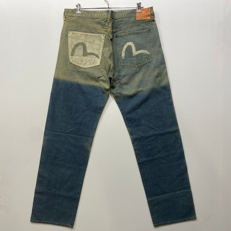 【中古品】【メンズ】 EVISU エヴィス LOT0001 カモメ PAINT FADE DENIM PANTS ペイント フェード デニム パンツ ボトムス ズボン 156-260728-cs-04-izu サイズ：38 カラー：インディゴ 万代Net店
