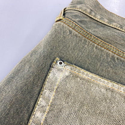 【中古品】【メンズ】 EVISU エヴィス LOT0001 カモメ PAINT FADE DENIM PANTS ペイント フェード デニム パンツ ボトムス ズボン 156-260728-cs-04-izu サイズ：38 カラー：インディゴ 万代Net店