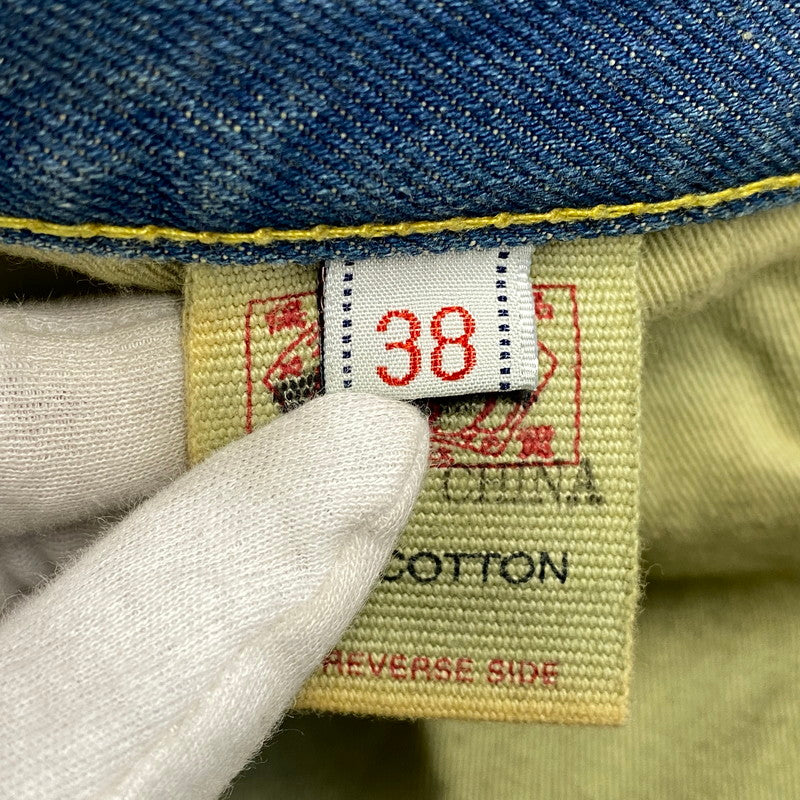 【中古品】【メンズ】 EVISU エヴィス LOT0001 カモメ PAINT FADE DENIM PANTS ペイント フェード デニム パンツ ボトムス ズボン 156-260728-cs-04-izu サイズ：38 カラー：インディゴ 万代Net店