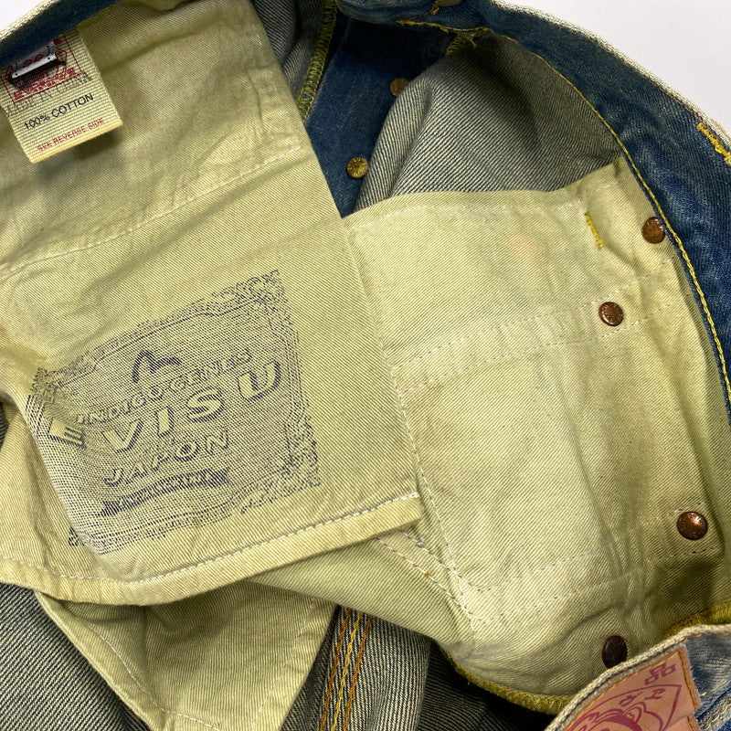 【中古品】【メンズ】 EVISU エヴィス LOT0001 カモメ PAINT FADE DENIM PANTS ペイント フェード デニム パンツ ボトムス ズボン 156-260728-cs-04-izu サイズ：38 カラー：インディゴ 万代Net店