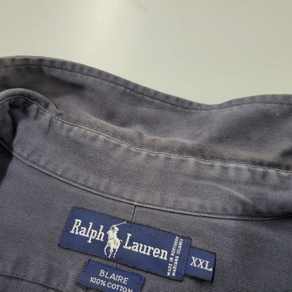【中古品】【メンズ】 RALPH LAUREN ラルフローレン BLAIRE LS BD SHIRT ブレア ロングスリーブ ボタンダウン シャツ 長袖 トップス 146-260728-ay-07-izu サイズ：XXL カラー：ネイビー 万代Net店