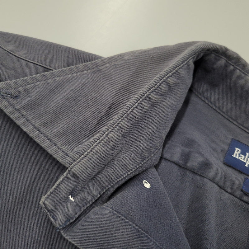 【中古品】【メンズ】 RALPH LAUREN ラルフローレン BLAIRE LS BD SHIRT ブレア ロングスリーブ ボタンダウン シャツ 長袖 トップス 146-260728-ay-07-izu サイズ：XXL カラー：ネイビー 万代Net店