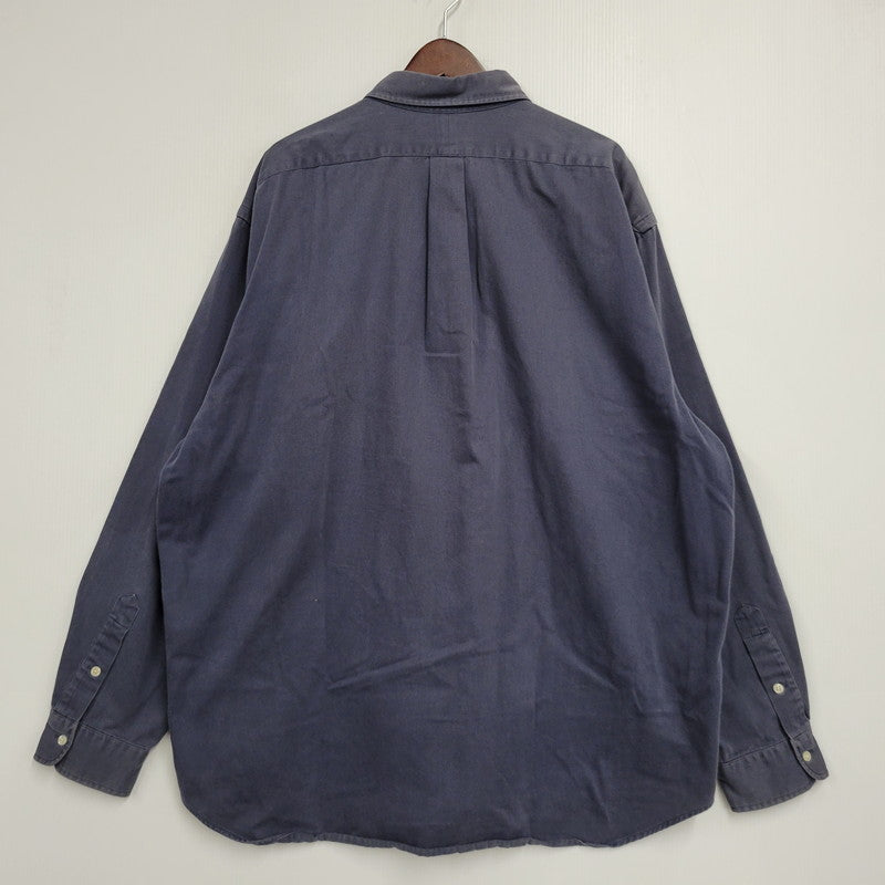 【中古品】【メンズ】 RALPH LAUREN ラルフローレン BLAIRE LS BD SHIRT ブレア ロングスリーブ ボタンダウン シャツ 長袖 トップス 146-260728-ay-07-izu サイズ：XXL カラー：ネイビー 万代Net店