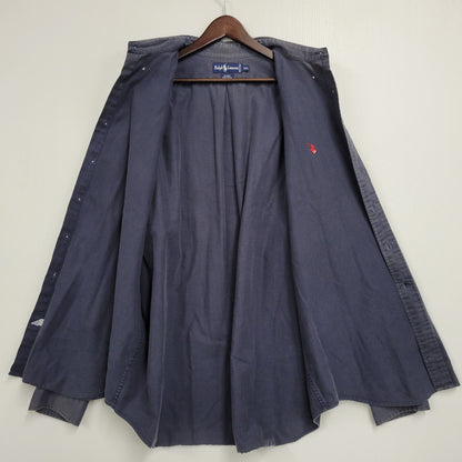 【中古品】【メンズ】 RALPH LAUREN ラルフローレン BLAIRE LS BD SHIRT ブレア ロングスリーブ ボタンダウン シャツ 長袖 トップス 146-260728-ay-07-izu サイズ：XXL カラー：ネイビー 万代Net店