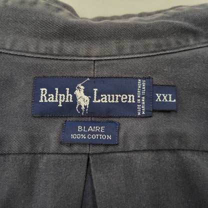 【中古品】【メンズ】 RALPH LAUREN ラルフローレン BLAIRE LS BD SHIRT ブレア ロングスリーブ ボタンダウン シャツ 長袖 トップス 146-260728-ay-07-izu サイズ：XXL カラー：ネイビー 万代Net店