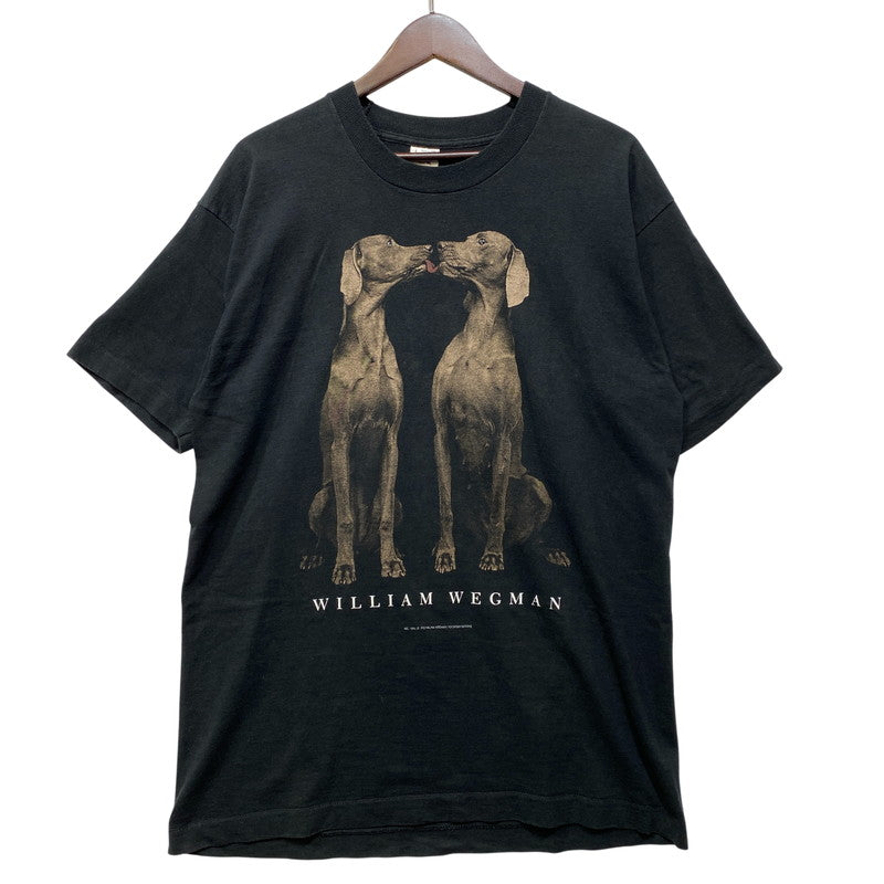 【中古品】【メンズ】 FRUIT OF THE LOOM フルーツオブザルーム c1993 USA製 両シングル WILLIAM WEGMAN ART TEE ウィリアム ウェグマン アート Tシャツ トップス 半袖 146-260728-cs-07-izu サイズ：L カラー：ブラック 万代Net店