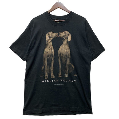 【中古品】【メンズ】 FRUIT OF THE LOOM フルーツオブザルーム c1993 USA製 両シングル WILLIAM WEGMAN ART TEE ウィリアム ウェグマン アート Tシャツ トップス 半袖 146-260728-cs-07-izu サイズ：L カラー：ブラック 万代Net店