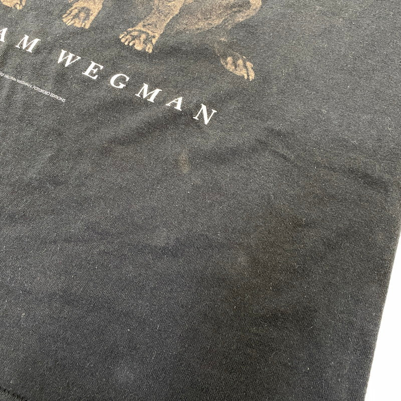 【中古品】【メンズ】 FRUIT OF THE LOOM フルーツオブザルーム c1993 USA製 両シングル WILLIAM WEGMAN ART TEE ウィリアム ウェグマン アート Tシャツ トップス 半袖 146-260728-cs-07-izu サイズ：L カラー：ブラック 万代Net店