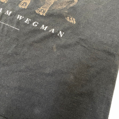 【中古品】【メンズ】 FRUIT OF THE LOOM フルーツオブザルーム c1993 USA製 両シングル WILLIAM WEGMAN ART TEE ウィリアム ウェグマン アート Tシャツ トップス 半袖 146-260728-cs-07-izu サイズ：L カラー：ブラック 万代Net店